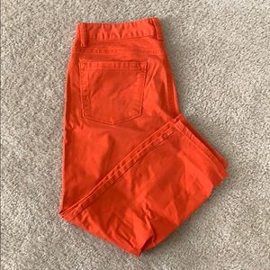 Orange cropped jeans